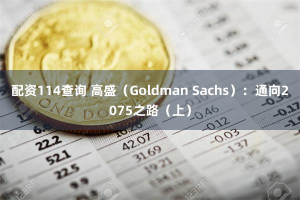 配资114查询 高盛（Goldman Sachs）：通向2075之路（上）