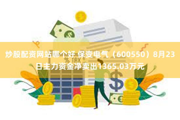 炒股配资网站哪个好 保变电气（600550）8月23日主力资金净卖出1365.03万元