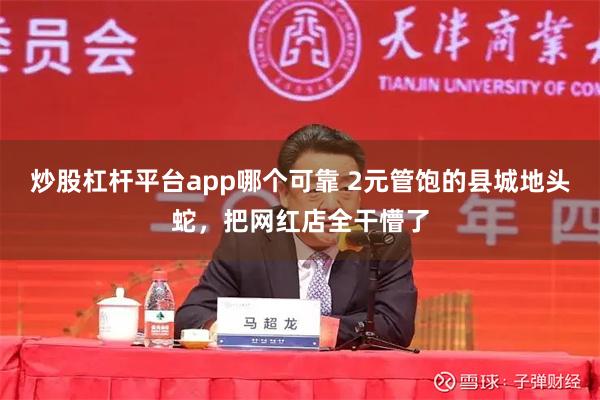 炒股杠杆平台app哪个可靠 2元管饱的县城地头蛇，把网红店全干懵了